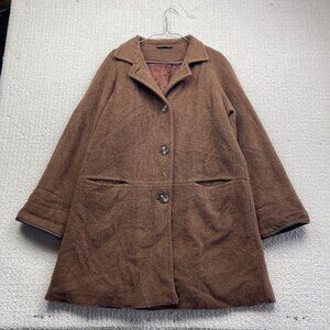 Jeno de Paris Montreal Wool / Cashmere Coat Jacket Women Sz 6 Mocha Brown Canada